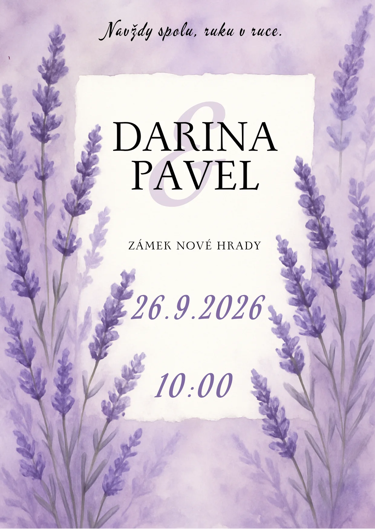Oznámení - digitální návrh - LAVENDER