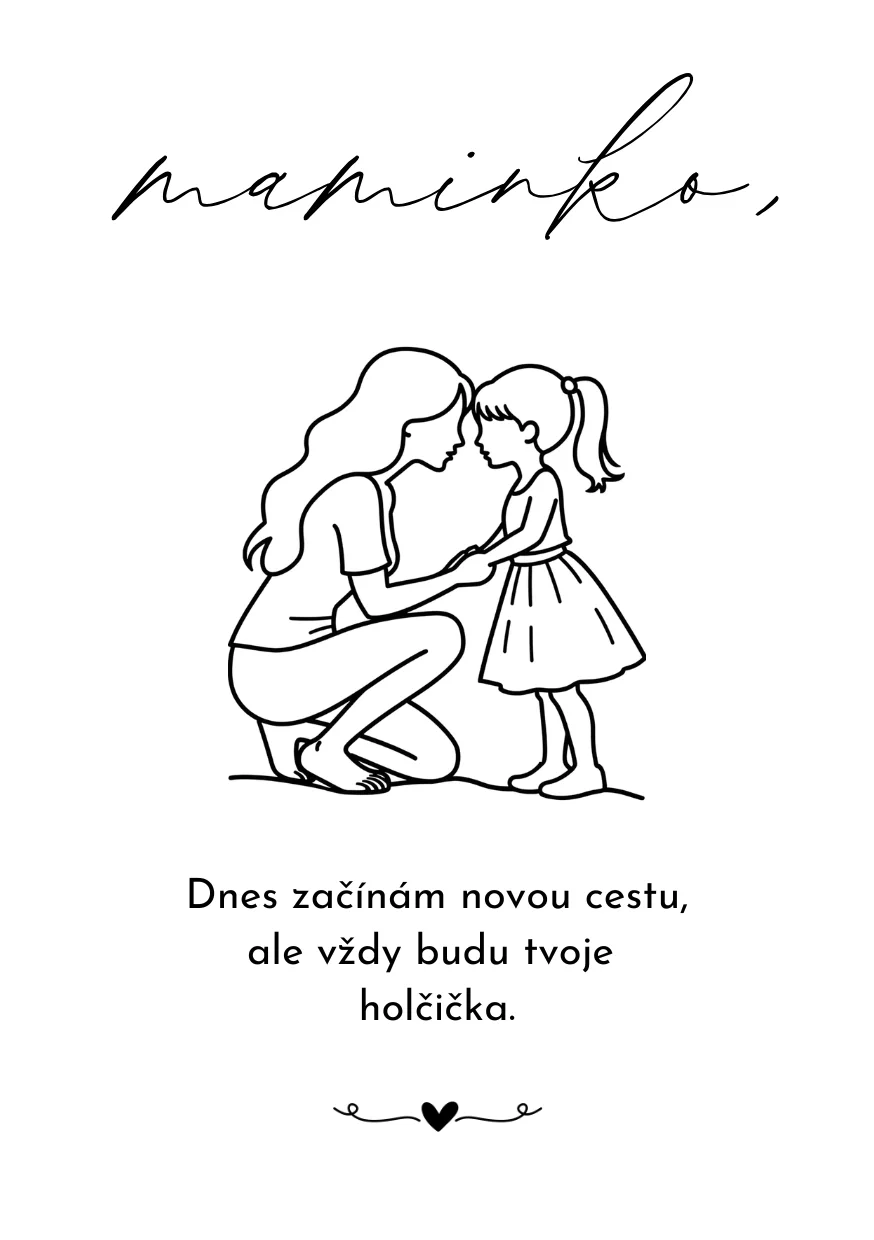 Kartička maminka ČB