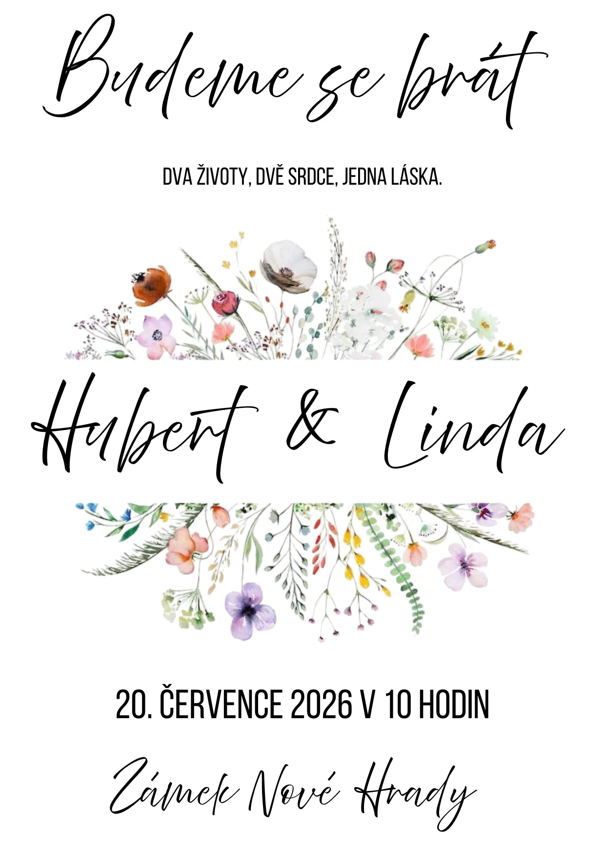 Oznámení - digitální návrh - ROZKVETLÁ LOUKA 