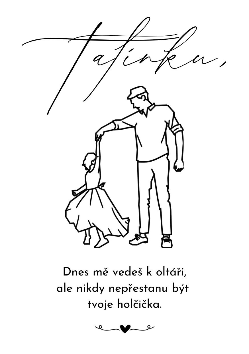 Katička tatínek ČB