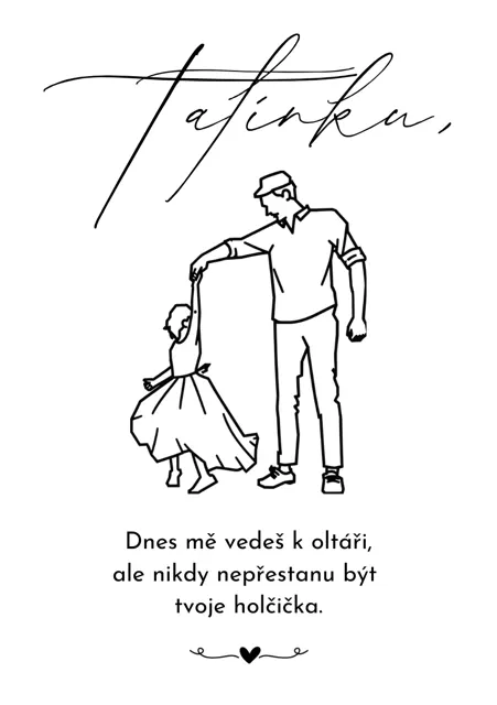 Katička tatínek ČB